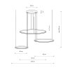 Nowoczesna czarna lampa wisząca LED potrójny okrąg CIRCOLO 11648 Nowodvorski Lighting